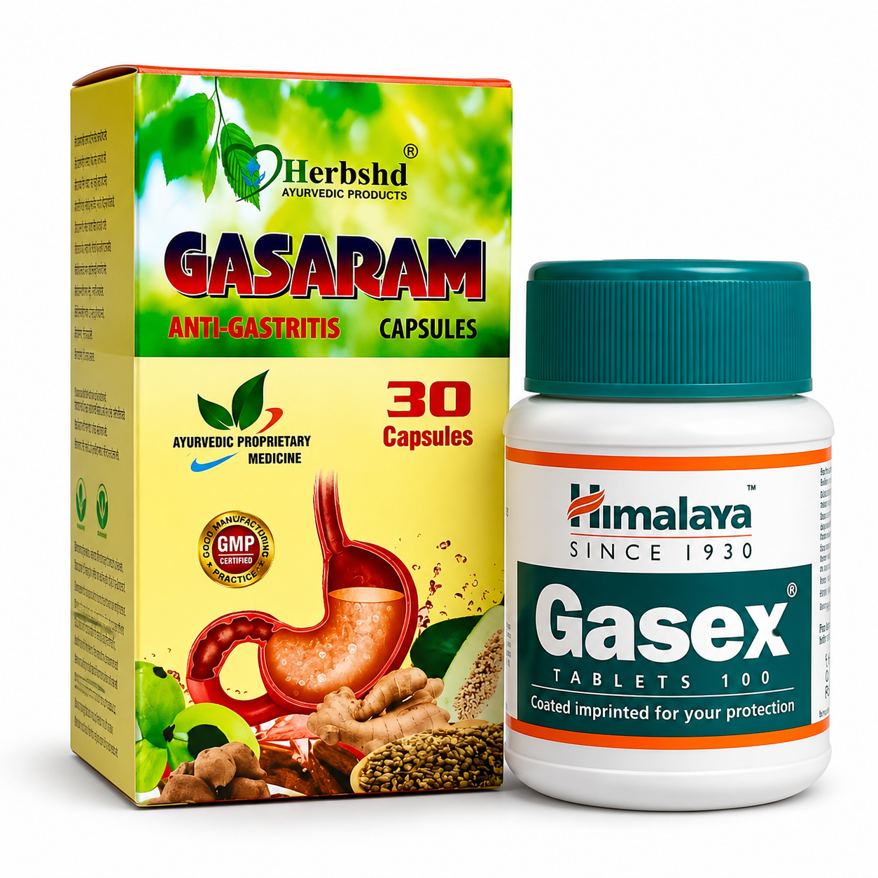 Himalaya Gasex 100 Tablets + Gasaram 60 Capsules Combo for gastric problem - HEALTH AIM PHARMACY