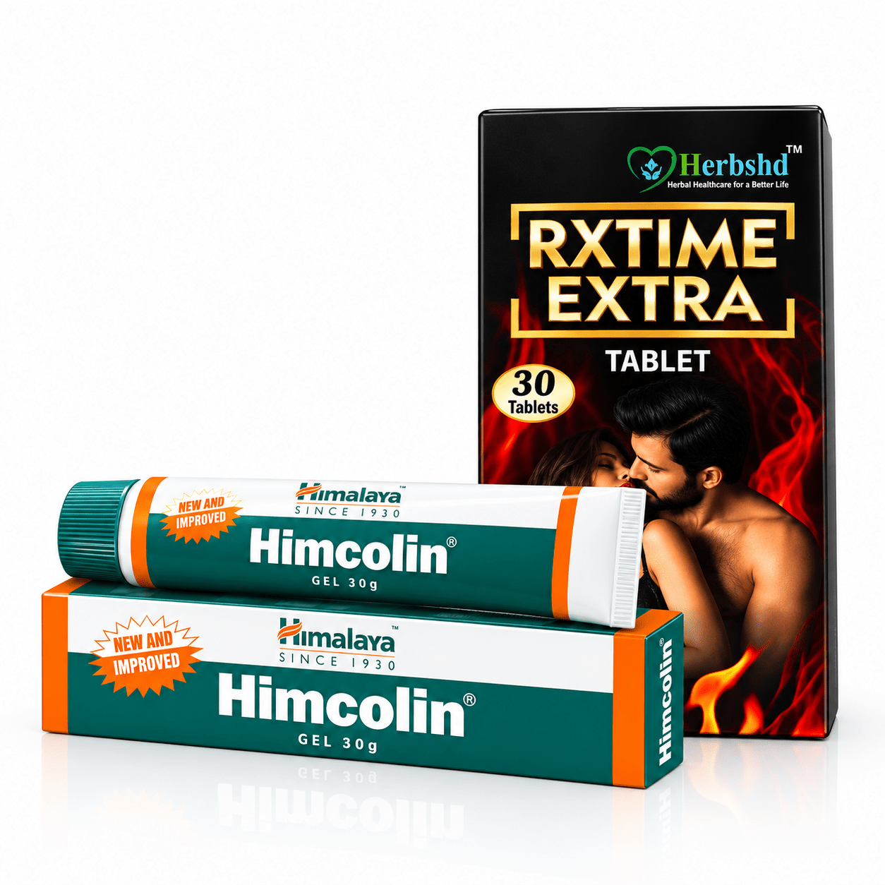 Himalaya Himcolin 30g Gel And Rxtime Extra 30Tablet (Combo Pack) - HEALTH AIM PHARMACY