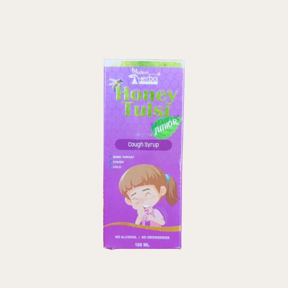 Honey Tulsi Cough Syrup Junior Best 100ML (pack of 4) - HEALTH AIM PHARMACY