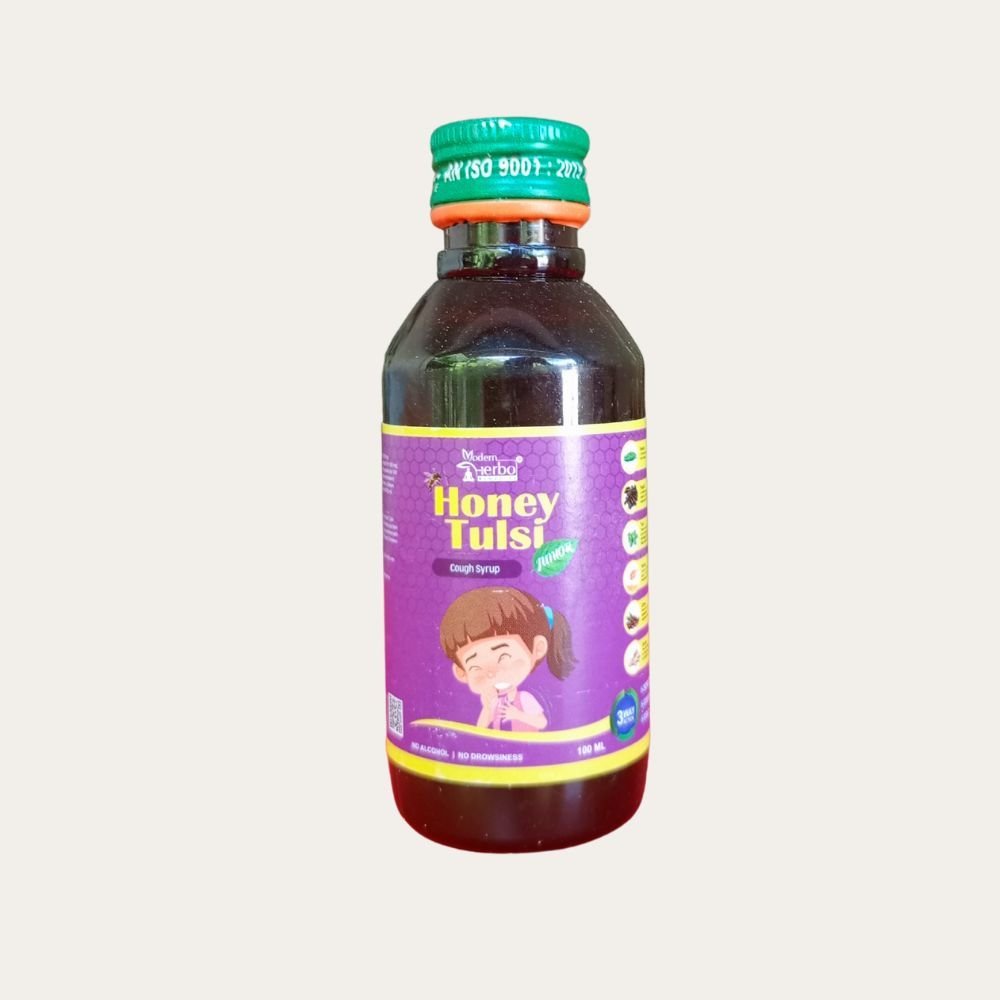 Honey Tulsi Cough Syrup Junior Best 100ML (pack of 4) - HEALTH AIM PHARMACY