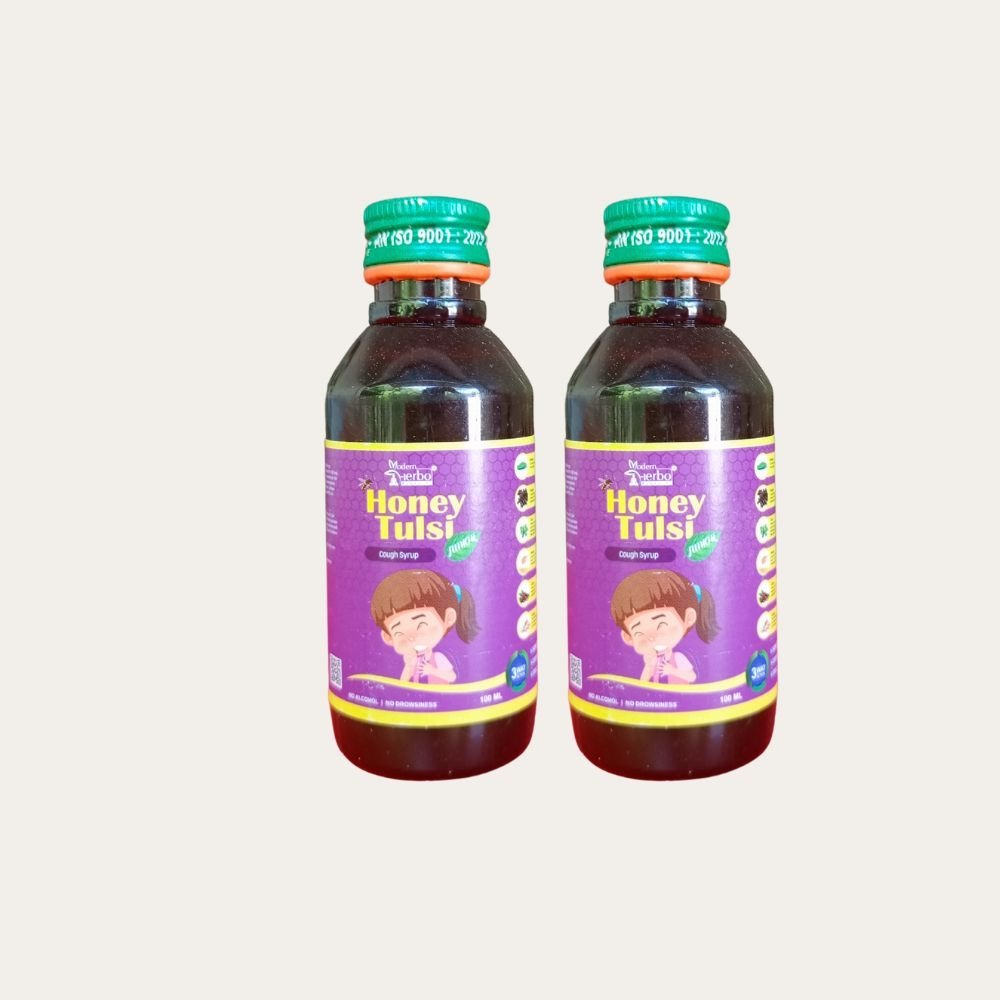 Honey Tulsi Cough Syrup Junior Best 100ML (pack of 4) - HEALTH AIM PHARMACY