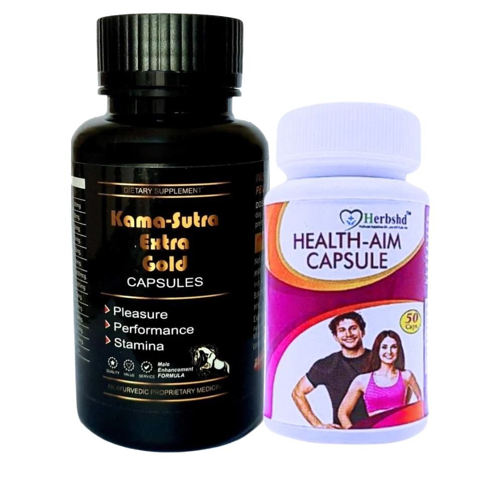 Kama - Sutra Extra Gold Capsules &amp; Health Aim Capsule combo for Increase Strength - HEALTH AIM PHARMACY