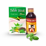 Khukinol Syrup 100 ml for whooping cough (pack 10) and Tulshi Vasak plus syrup (Pack of 2) - HEALTH AIM PHARMACY