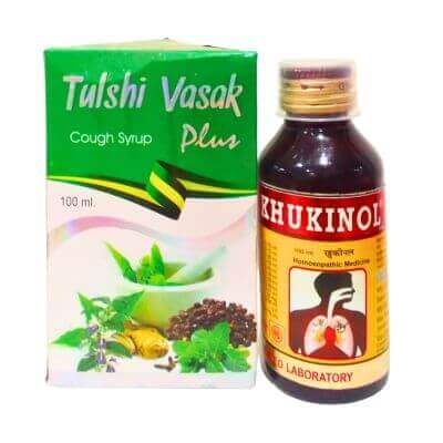 Khukinol Syrup & Tulshi Vasak plus syrup(pack of 4) - HEALTH AIM PHARMACY