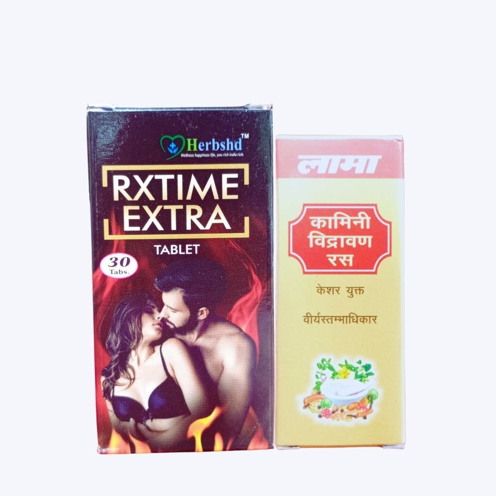 Lama Kamini Vidrawan Ras 10g And Rxtime Extra 30 Tablet (Combo Pack) - HEALTH AIM PHARMACY
