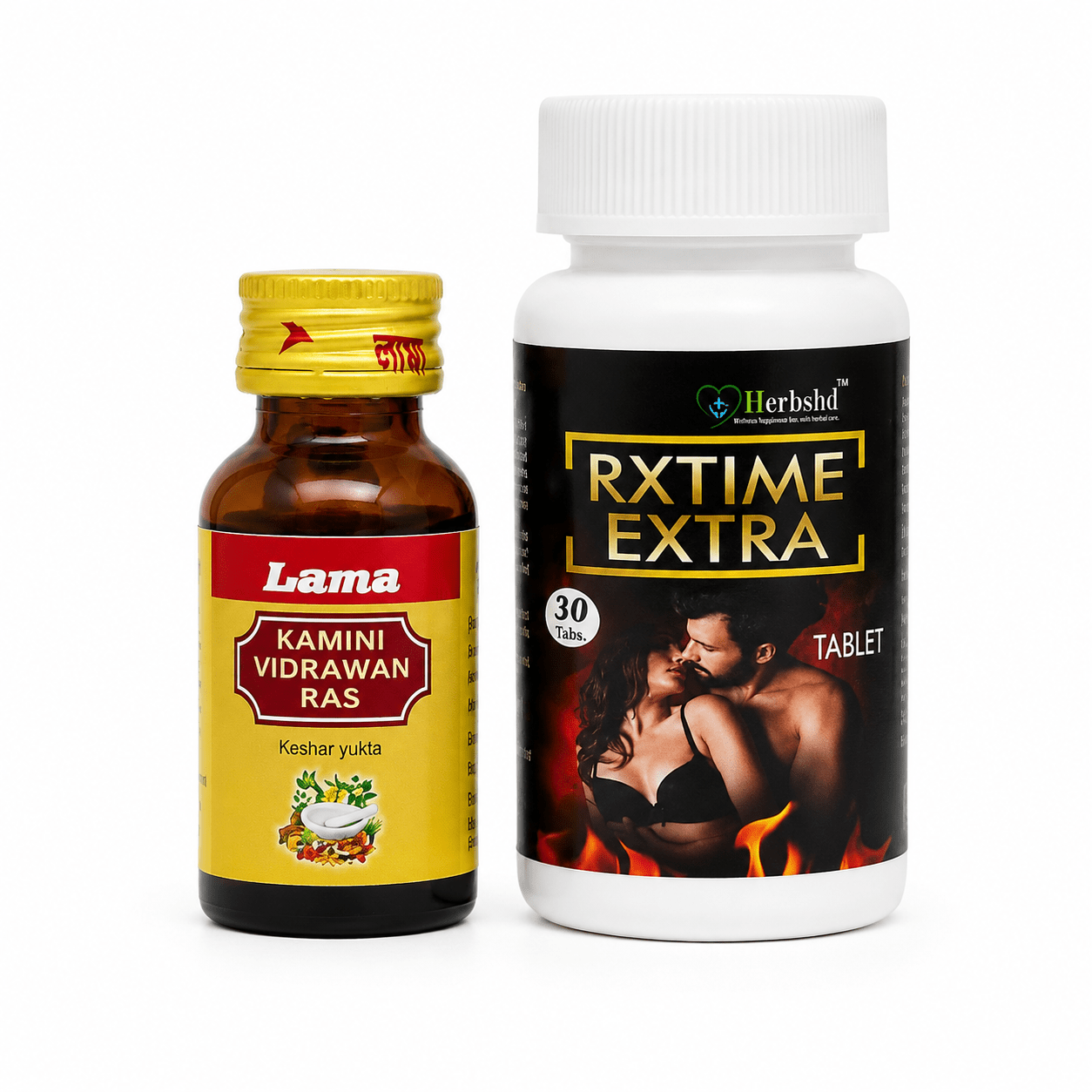 Lama Kamini Vidrawan Ras 5g + Rxtime Extra Tablets 30 Capsules Combo Pack - HEALTH AIM PHARMACY