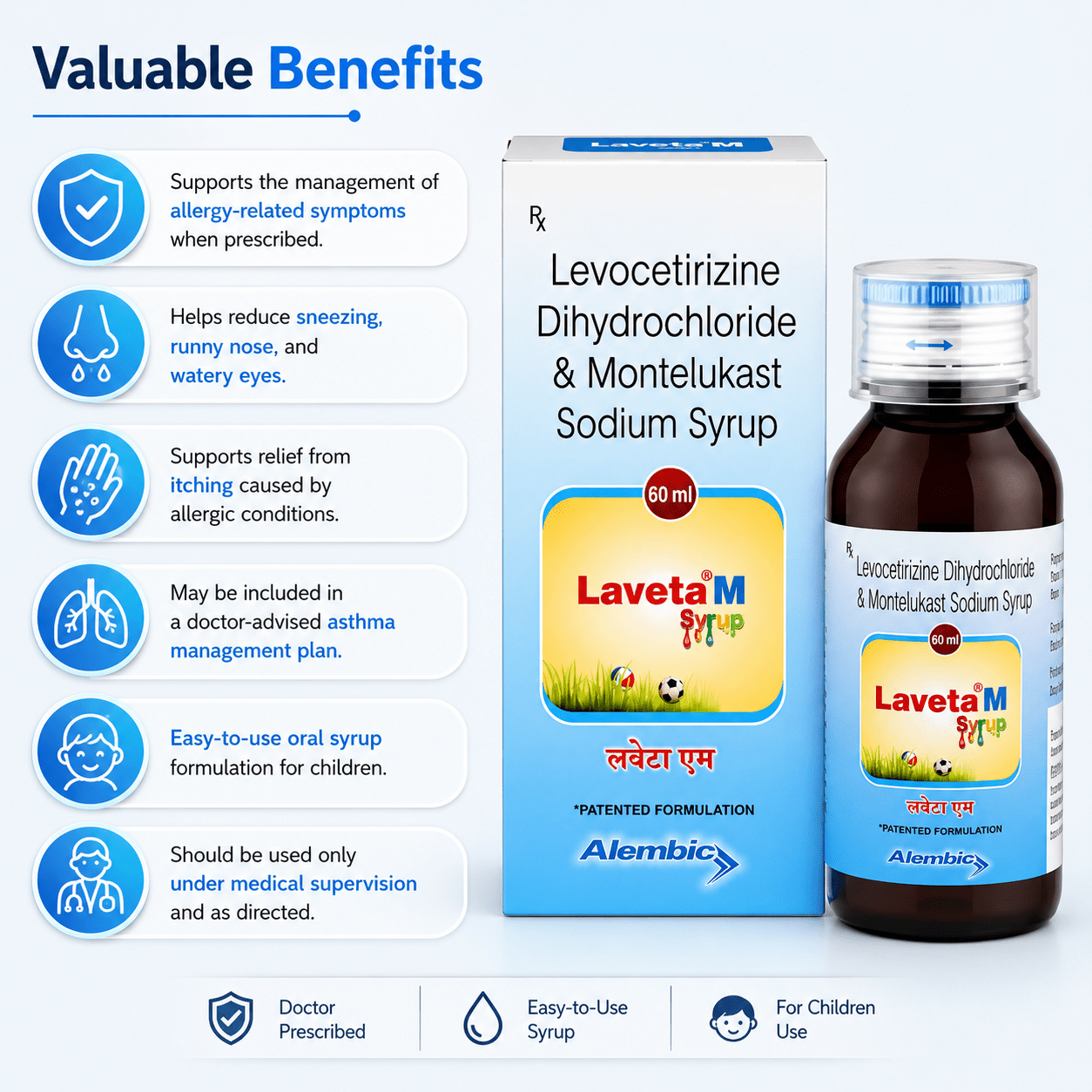 Laveta M Syrup 60ml - HEALTH AIM PHARMACY