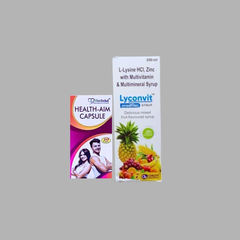 Lyconvit Syrup & Health - Aim capsule Combo For Loss of appetite - HEALTH AIM PHARMACY