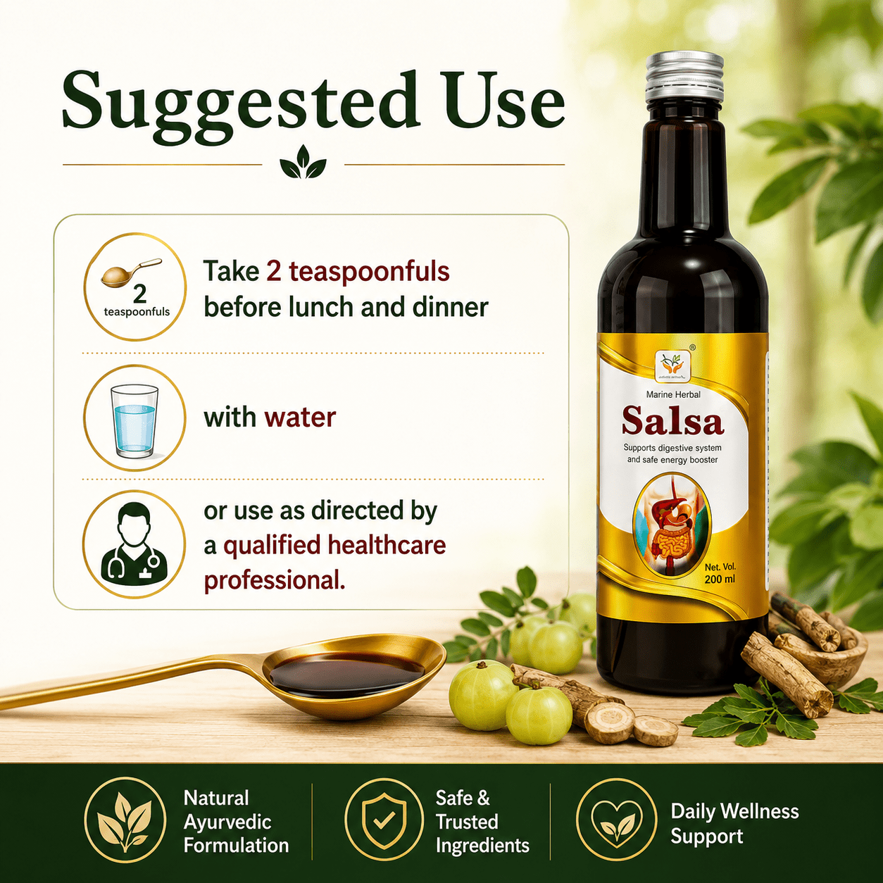 Mahashakti Salsa Syrup 450ml (Pack of 3 ) - HEALTH AIM PHARMACY