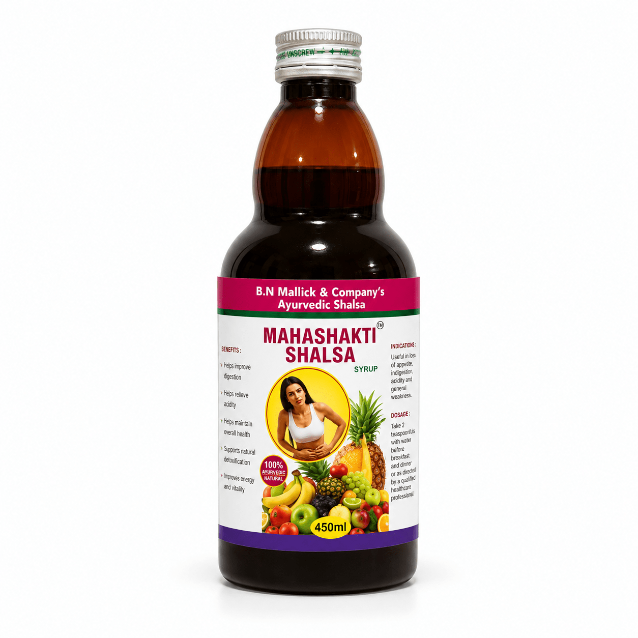 Mahashakti Shalsa Syrup 450ml (Pack of 2) - HEALTH AIM PHARMACY