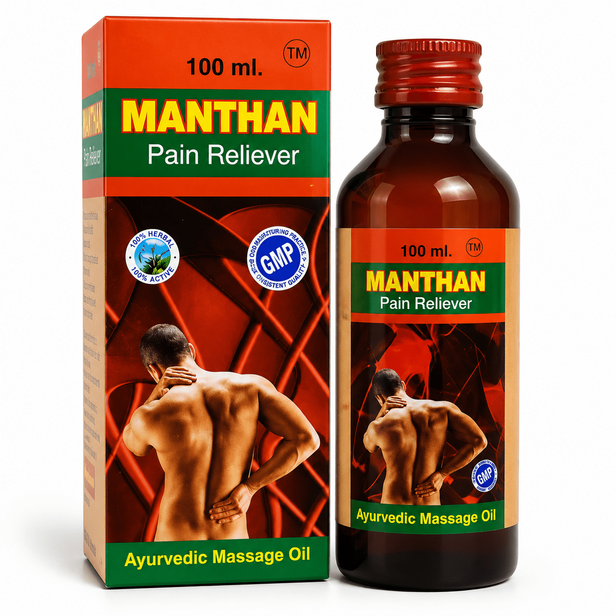 Manthan Oil 100ml for Pain Relife (Pack of 3) - HEALTH AIM PHARMACY