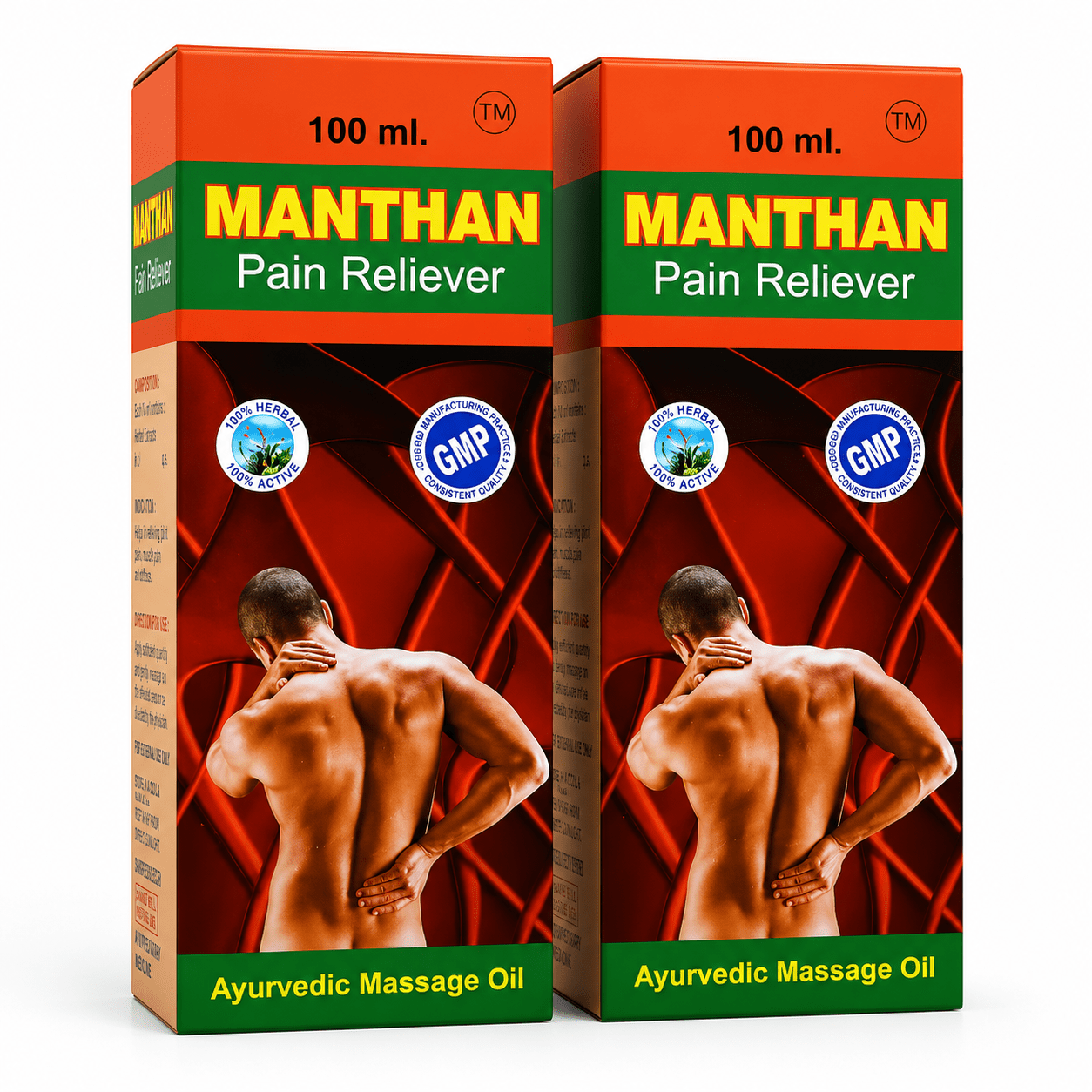 Manthan Pain Reliever Oil 100ml (Pack of 2) - HEALTH AIM PHARMACY