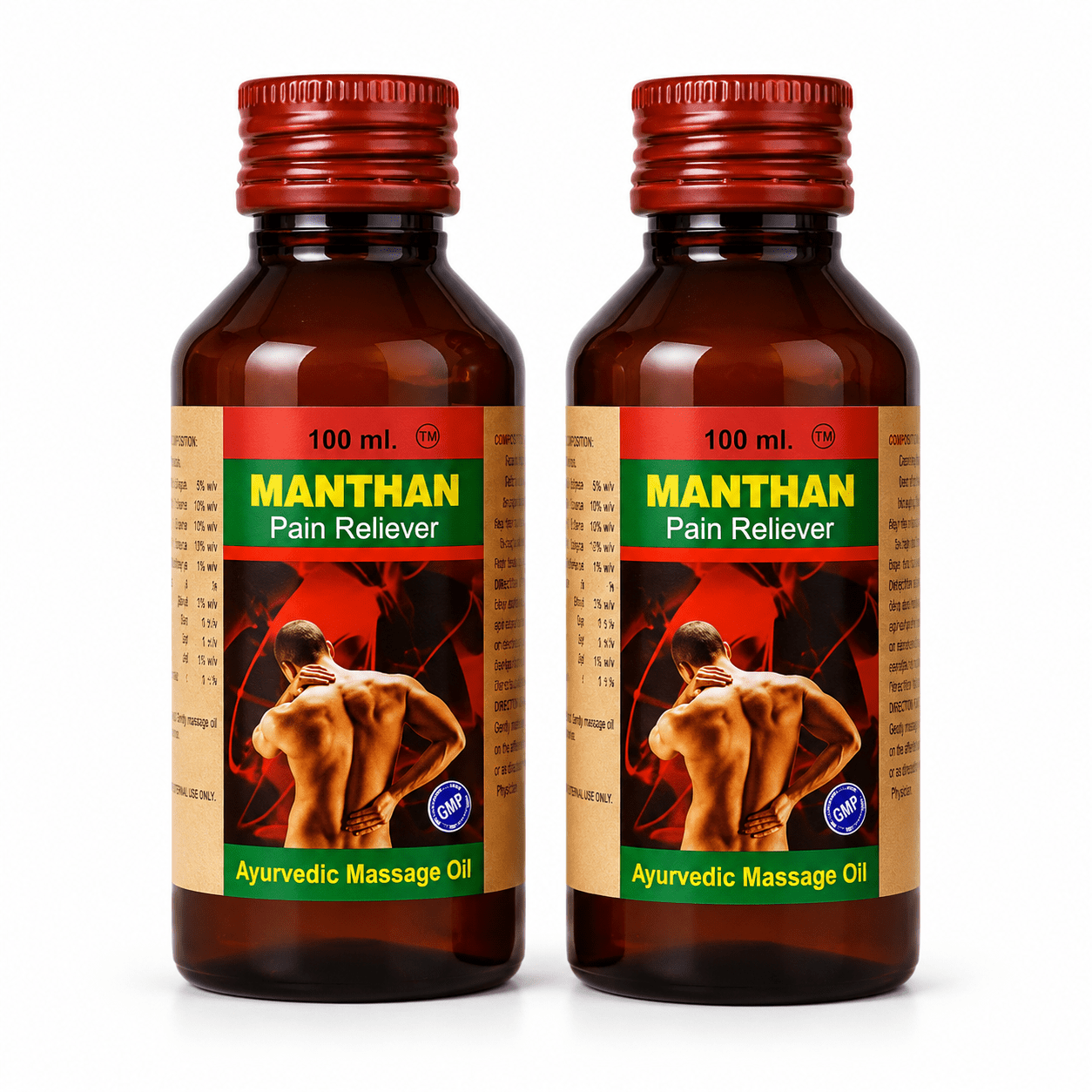 Manthan Pain Reliever Oil 100ml (Pack of 2) - HEALTH AIM PHARMACY