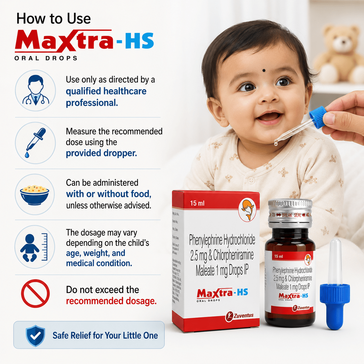 Maxtra-HS Oral Drops 15ml - HEALTH AIM PHARMACY