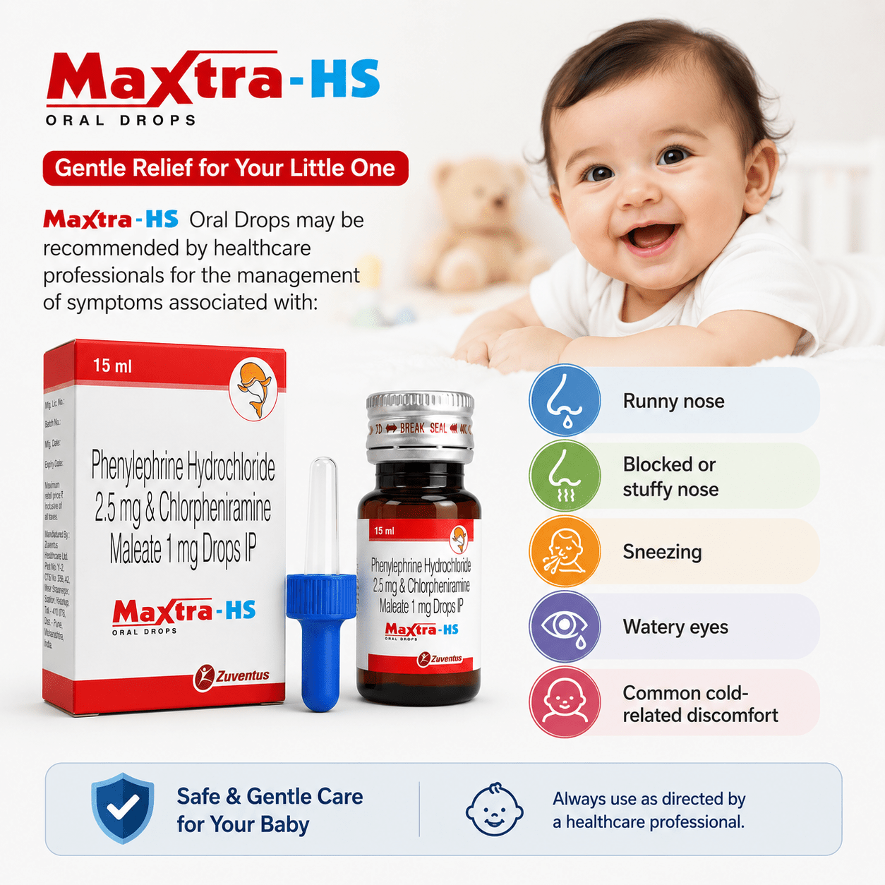Maxtra-HS Oral Drops 15ml - HEALTH AIM PHARMACY