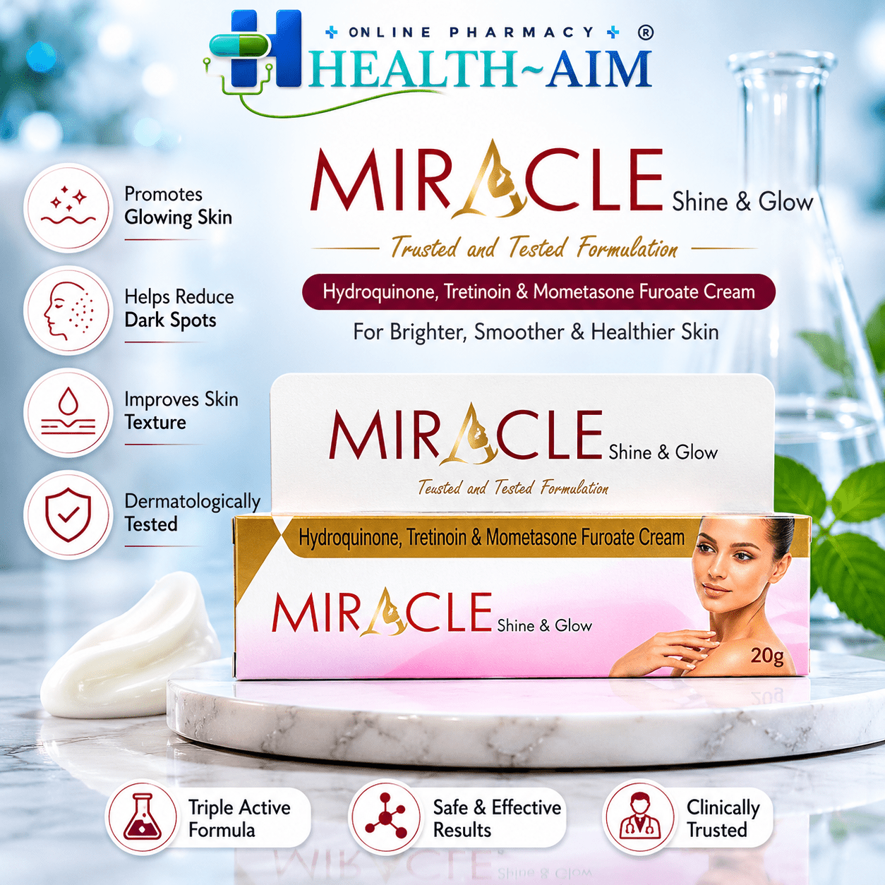 Miracle Shine & Glow Cream 20G - HEALTH AIM PHARMACY