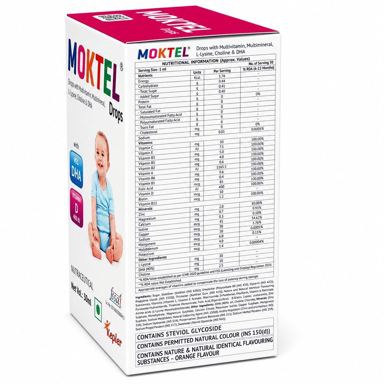 Moktel Drops with DHA 30ml - HEALTH AIM PHARMACY