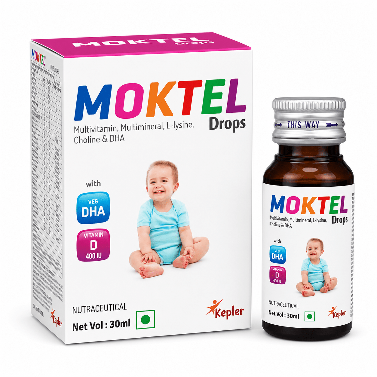 Moktel Drops with DHA 30ml - HEALTH AIM PHARMACY