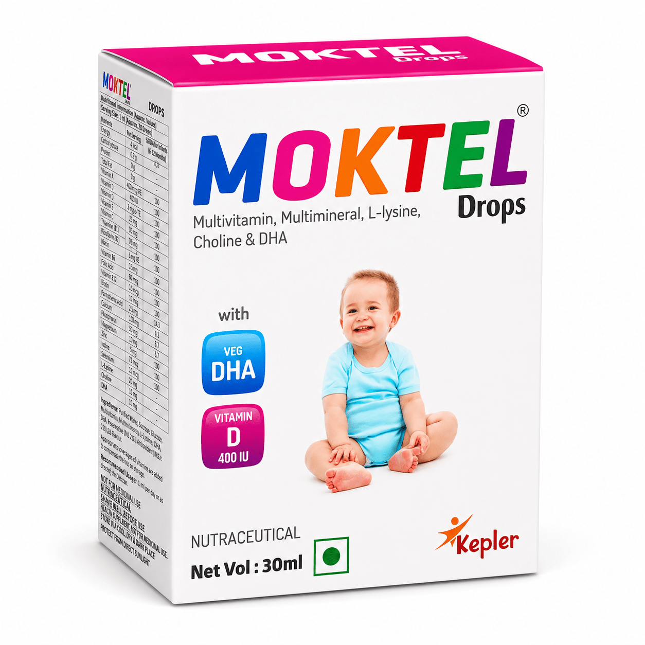 Moktel Drops with DHA 30ml - HEALTH AIM PHARMACY