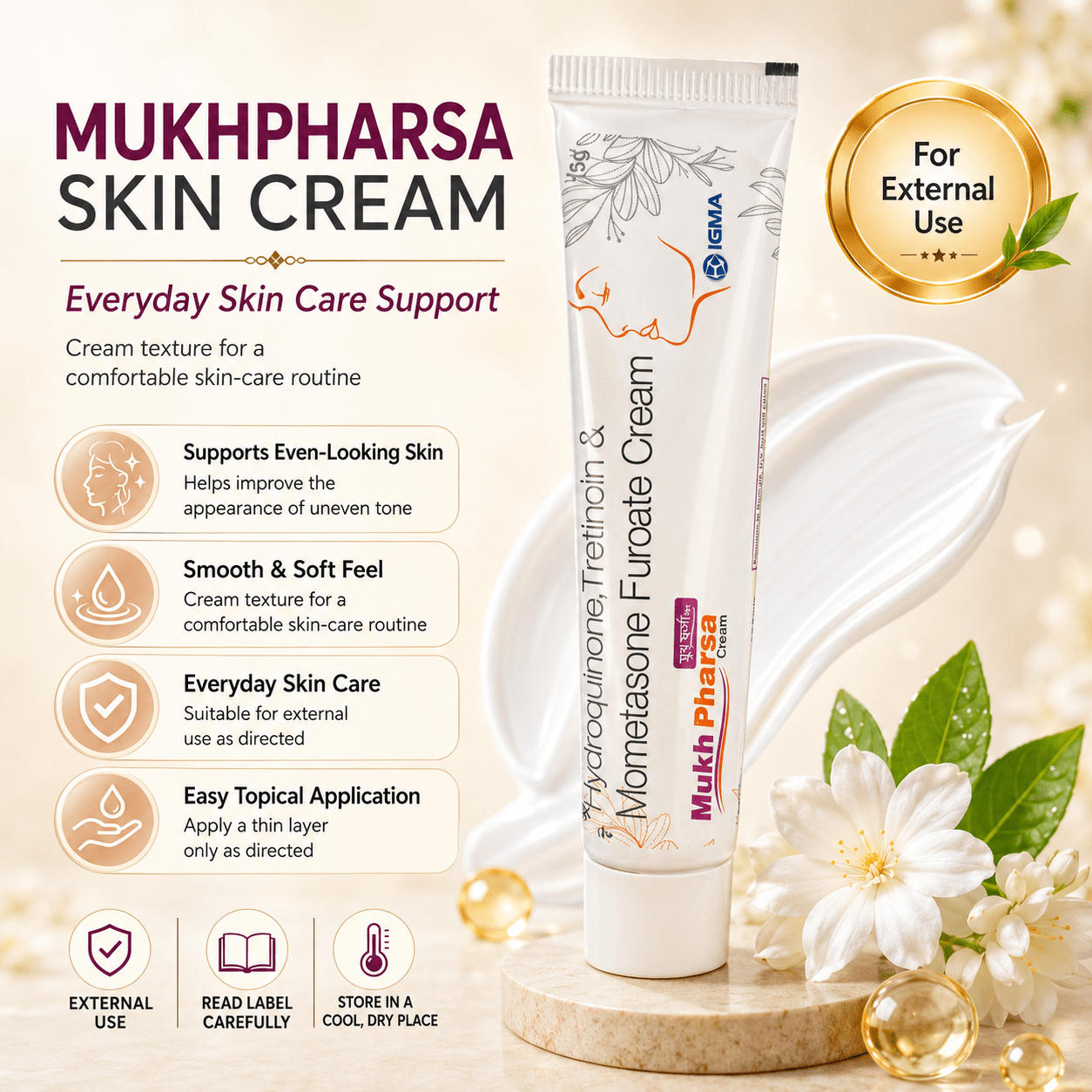 MUKH PHARSA CREAM 15G - HEALTH AIM PHARMACY