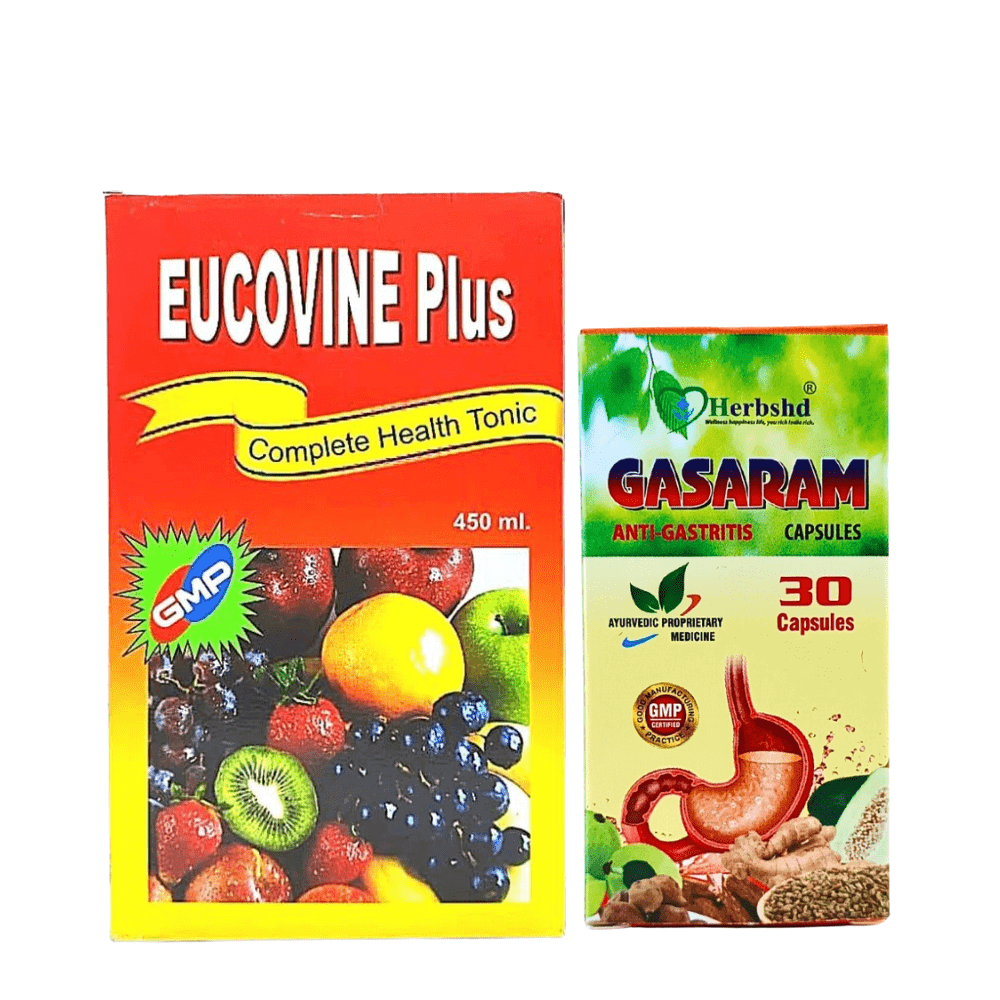 Multivitamin Eucovine Plus Tonic &amp; Gasaram Anti - Gastritis Capsule (Combo pack) - HEALTH AIM PHARMACY