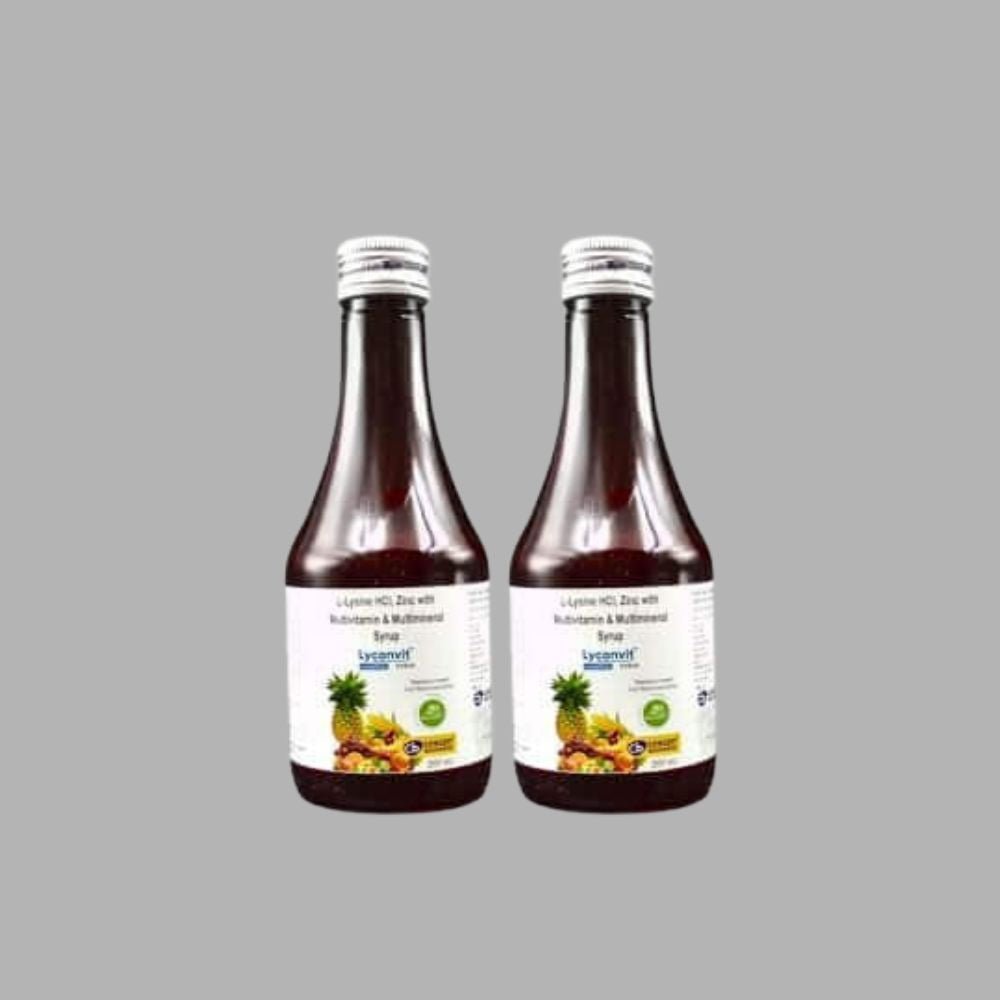 Multivitamin Lyconvit Syrup 200 ml (Pack of 3) - HEALTH AIM PHARMACY