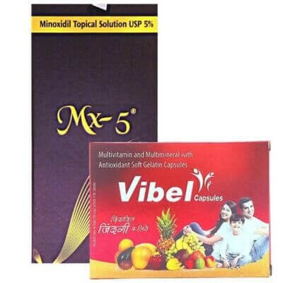 Mx - 5 Topical Solution & Vibel Capsul(combo pack) - HEALTH AIM PHARMACY