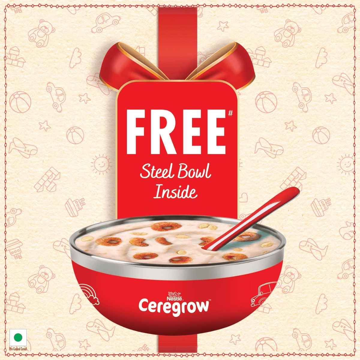 NESTLE CEREGROW MULTIGRAIN CERECAL WITH MILK & FRUITS FROM 2 - 6 YEARS BOWL WORTH FREE 300G - HEALTH AIM PHARMACY