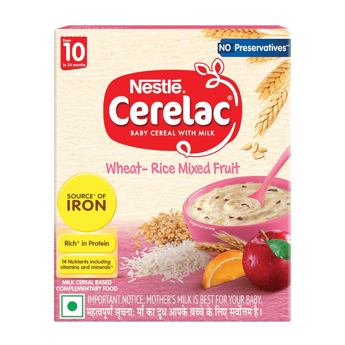 NESTLE CERELAC - 10 WHEAT - RICE MIXED FRUIT (10 TO 24 MONTH) 300G - HEALTH AIM PHARMACY