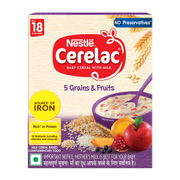 NESTLE CERELAC - 18 SOURCE OF IRON - 5 Grains & FRUITS (12 TO 24 MONTH) 300G - HEALTH AIM PHARMACY