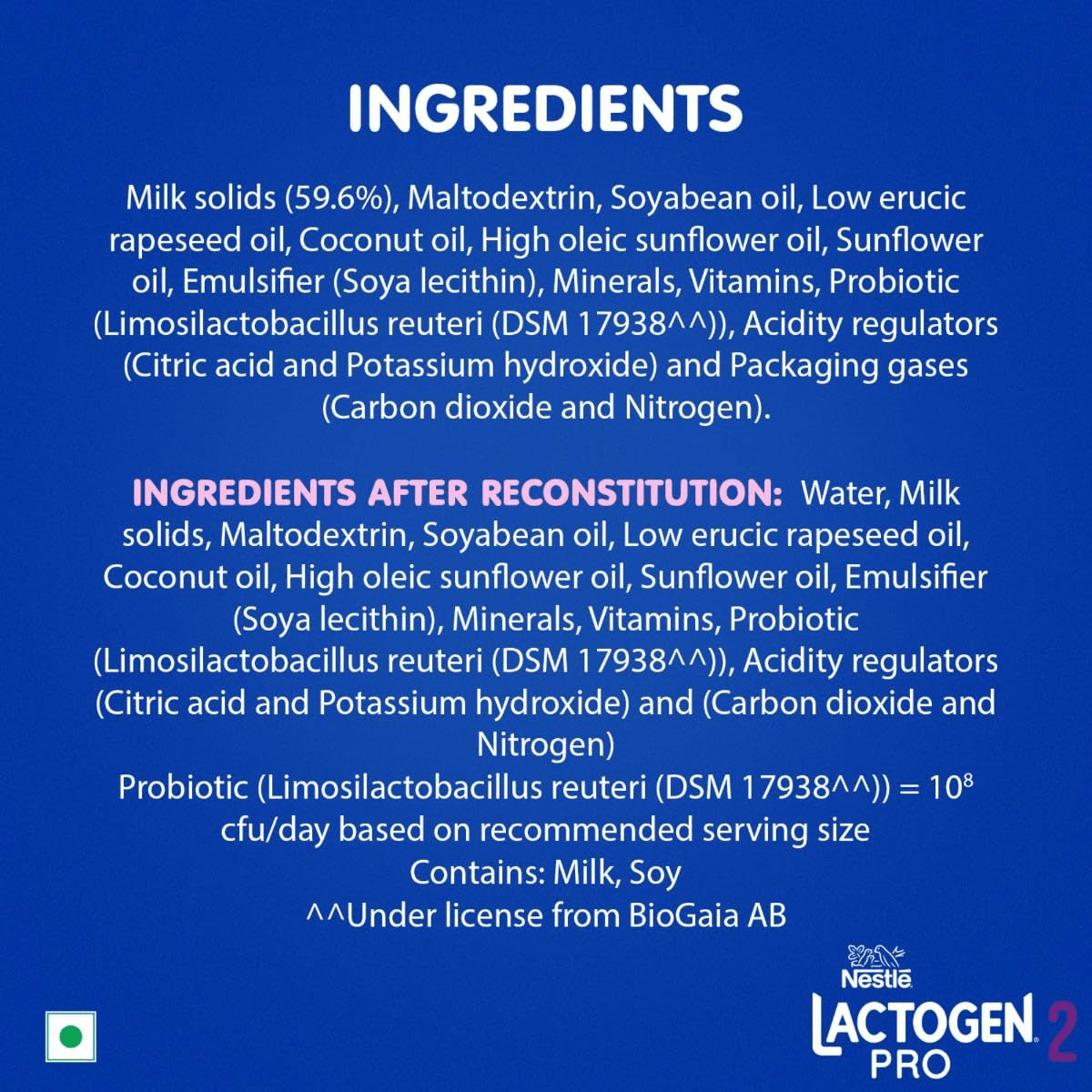 NESTLE LACTOGEN PRO - 2 PROBIOTIC (6 TO 12 MONTH) 400G - HEALTH AIM PHARMACY