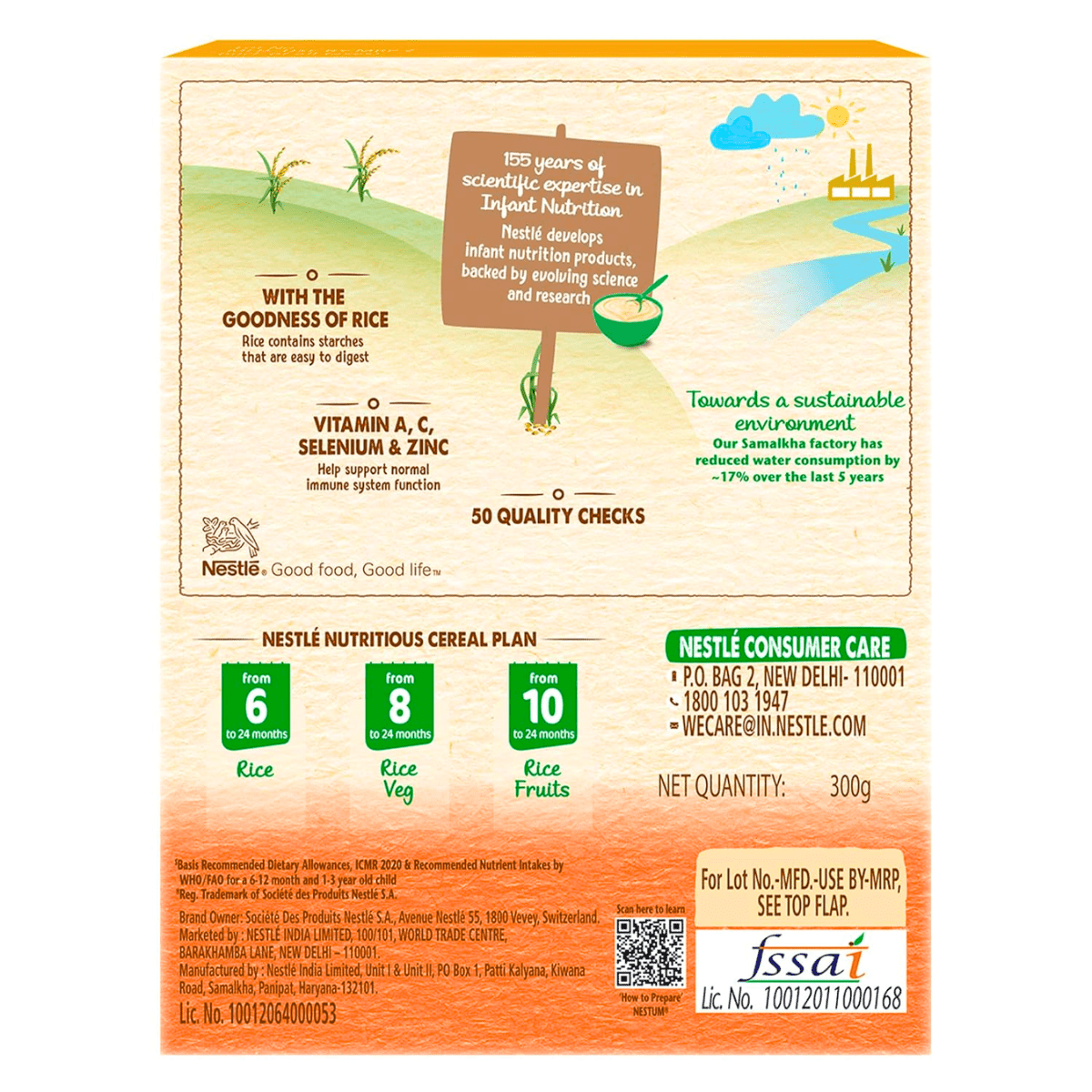 Nestle Nestum Baby Cereal From 10 to 24 Months Rice Fruits 400G - HEALTH AIM PHARMACY