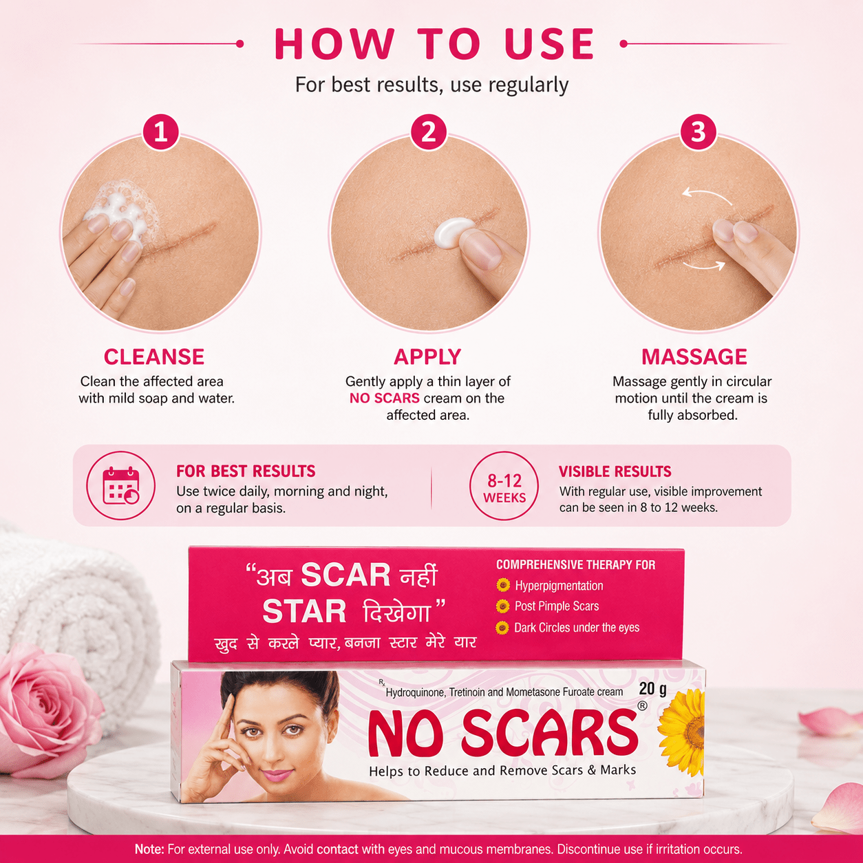 No Scars Cream 20g (Pack Of 2) - HEALTH AIM PHARMACY