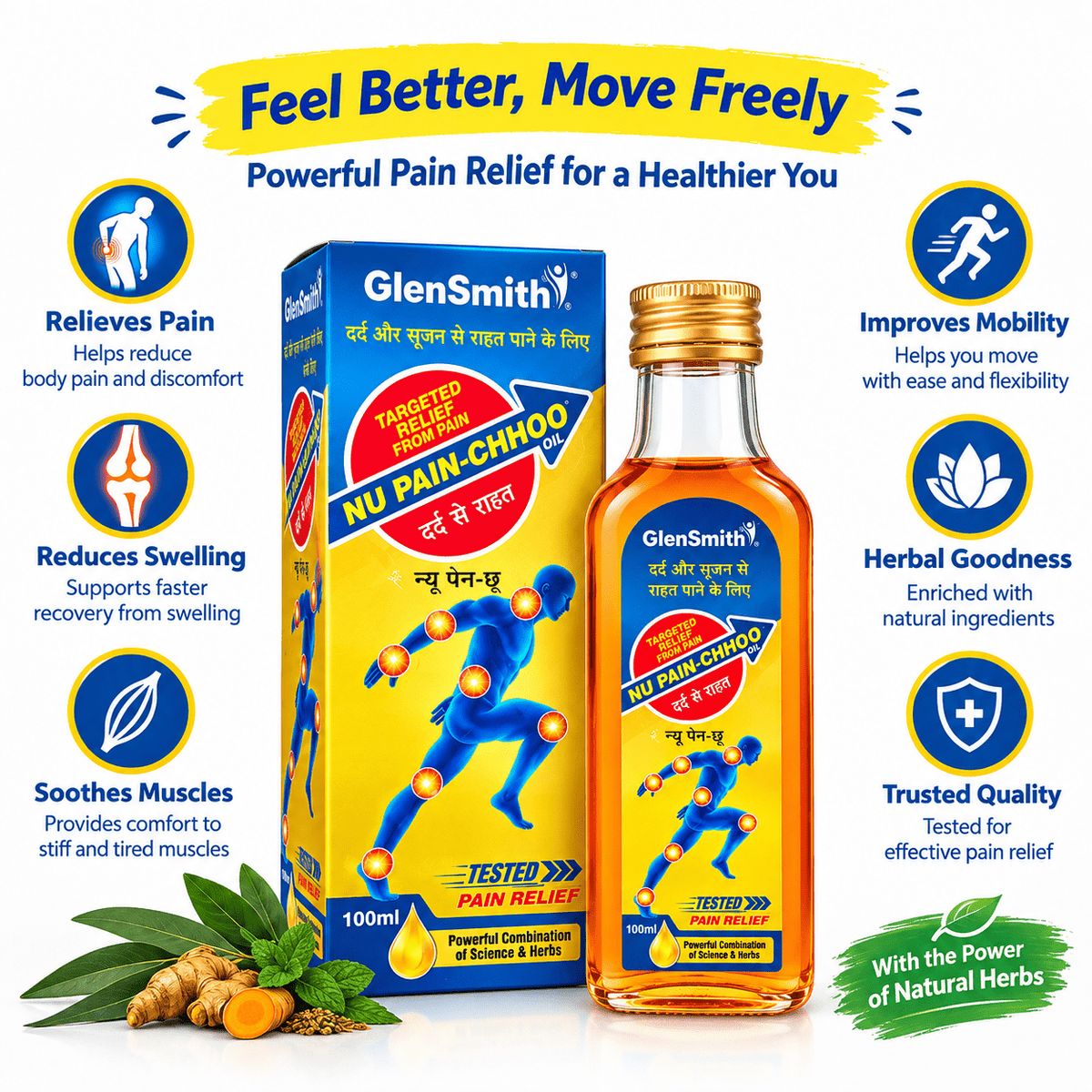 Nu Pain-Chhoo Oil (100ml) (PACK OF 3) - HEALTH AIM PHARMACY