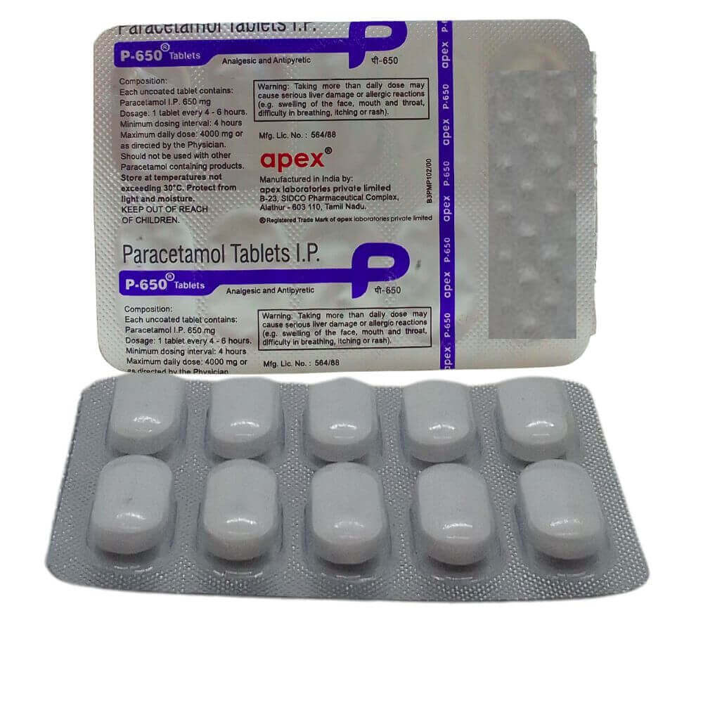 P - 650 Tablets & Pain - QR Tablets(combo) - HEALTH AIM PHARMACY