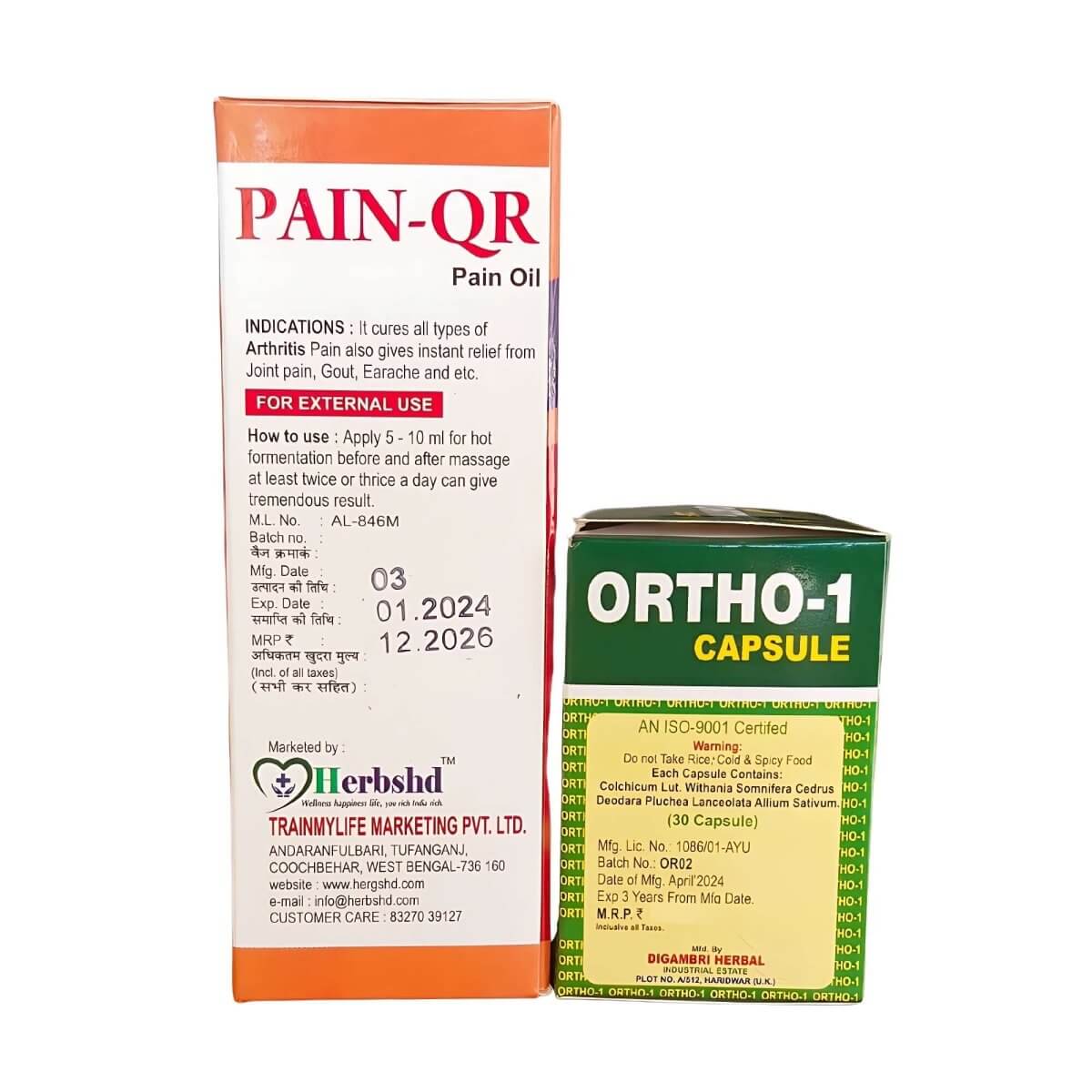 Pain - Qr Oil & Ortho - 1 Capsule Fast Relief Pain By Is Available - HEALTH AIM PHARMACY