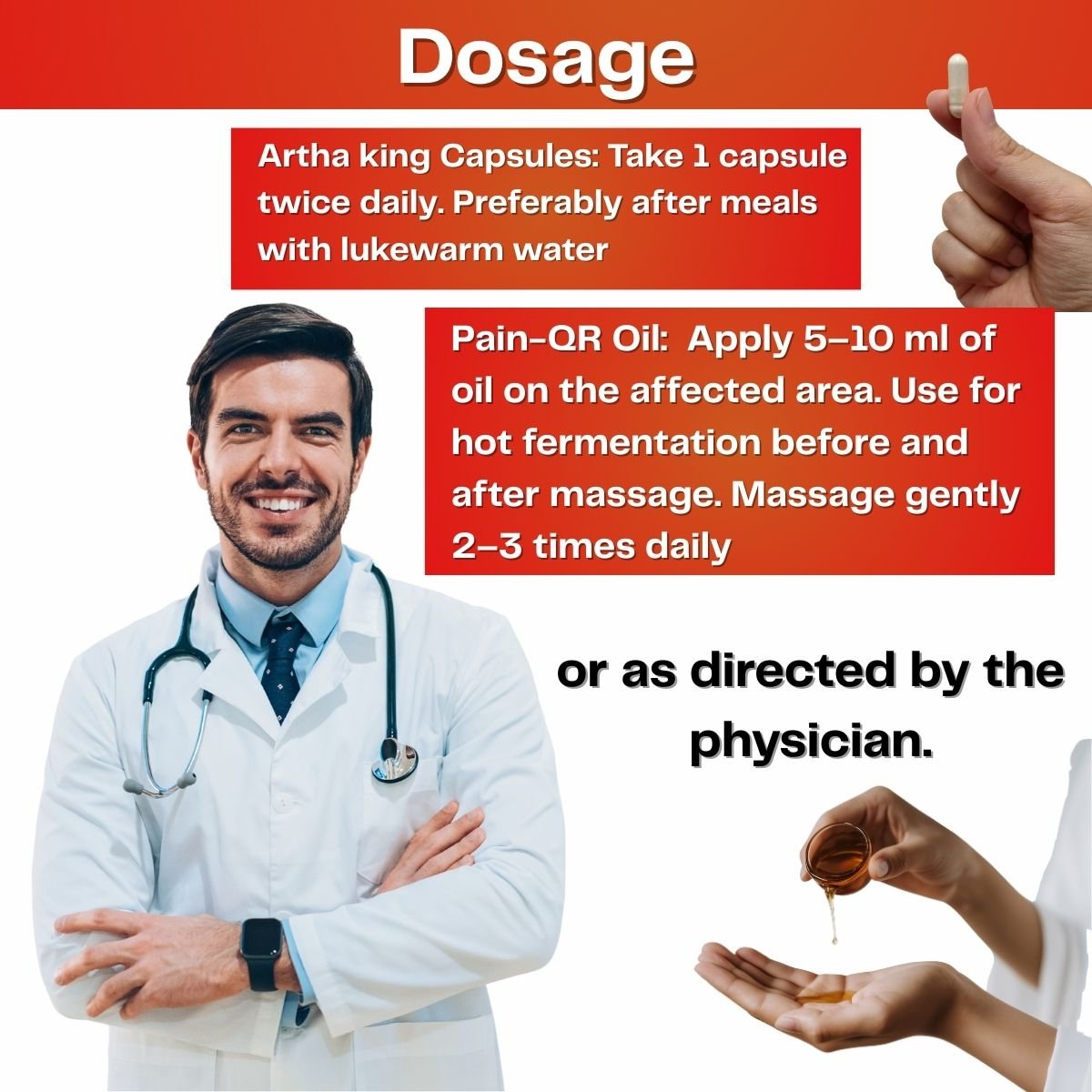 Pain - QR Pain Relief Oil + Ayurvedic Artha King Capsule – Ultimate Joint & Body Pain Relief Combo | 100ml + 30Cap - HEALTH AIM PHARMACY