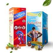 Pain - QR Pain Relief Oil + Ayurvedic Artha King Capsule – Ultimate Joint & Body Pain Relief Combo | 100ml + 30Cap - HEALTH AIM PHARMACY