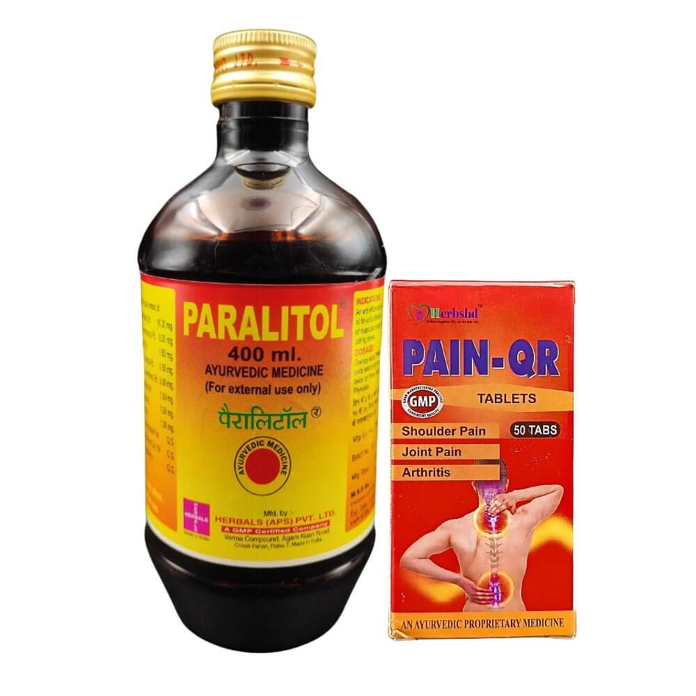 Paralitol Oil 1 piece (400 ml) & Pain QR tablet (Pack of 2) - HEALTH AIM PHARMACY