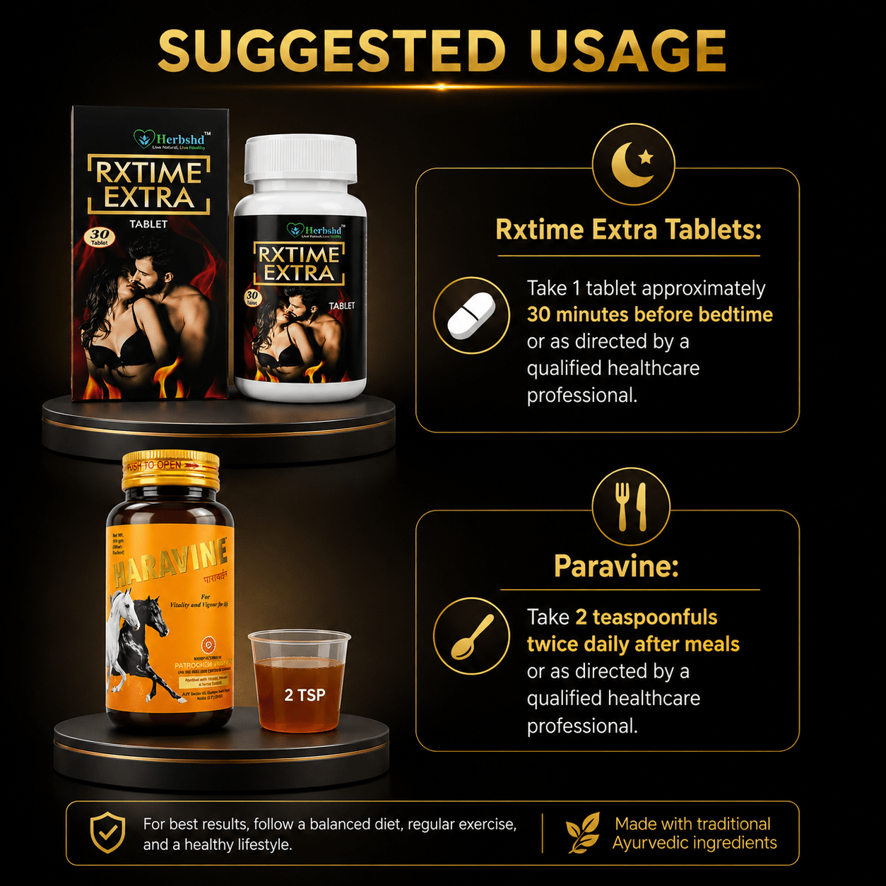 Paravine & Rxtime extra Tables - HEALTH AIM PHARMACY