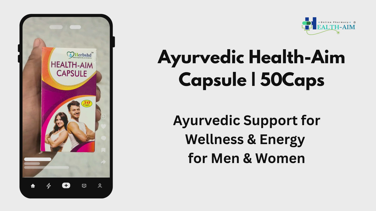 Load video: Ayurvedic Herbshd Health Aim Capsule | 50Capules | Best weight gain immunity boosts