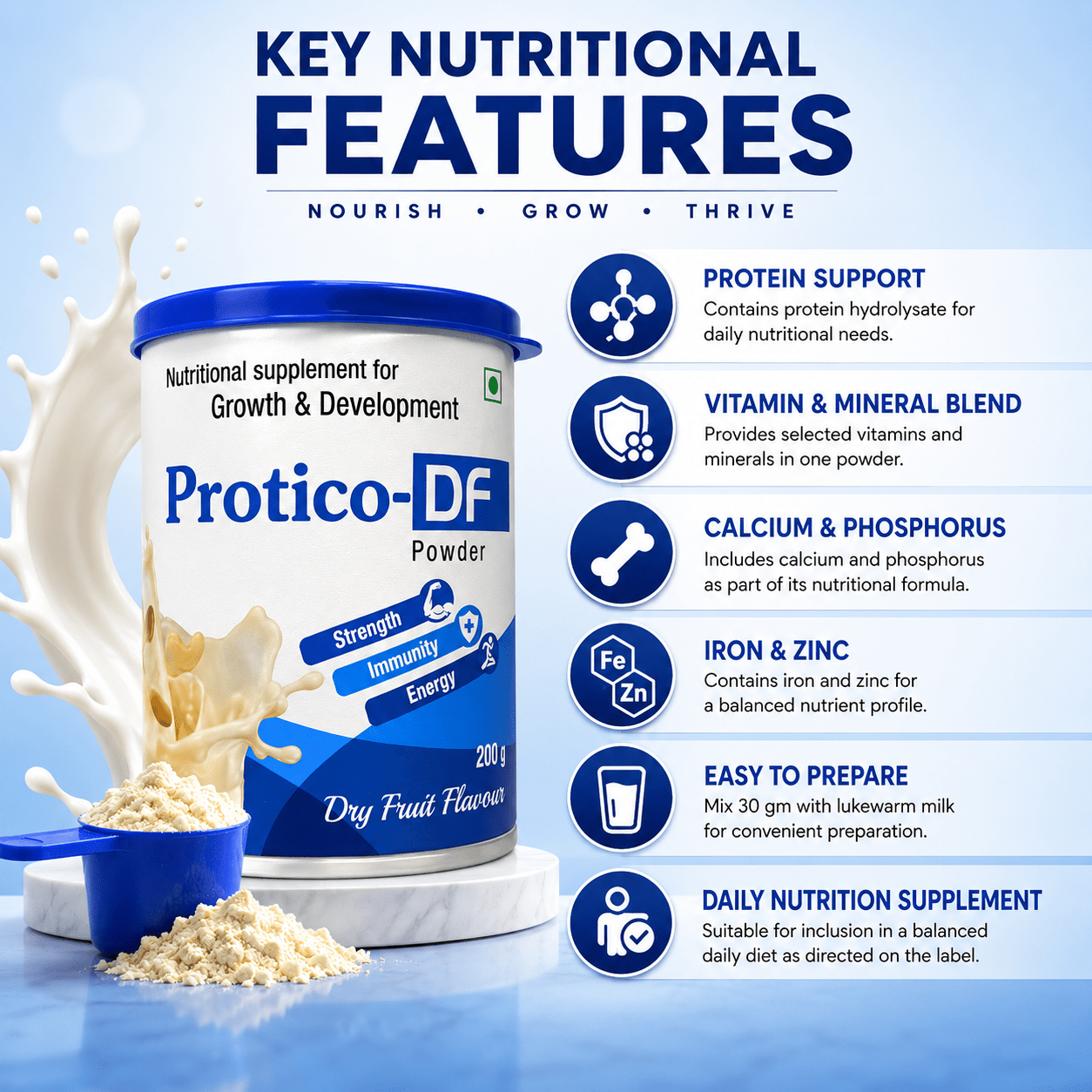 Protico - DF Protein Powder 200gm - HEALTH AIM PHARMACY