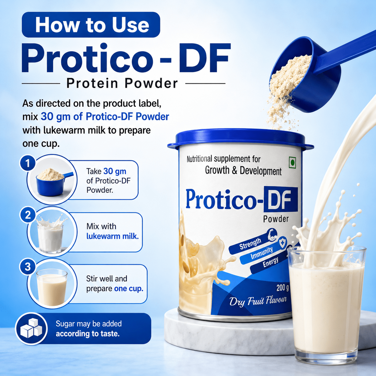 Protico - DF Protein Powder 200gm - HEALTH AIM PHARMACY