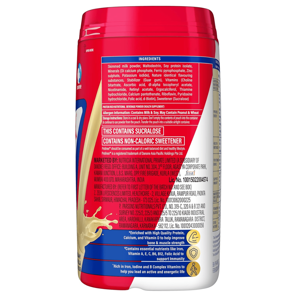 Protinex High Quality Protein | Nutritional Drink for Immunity & Strength Zero Added Sugar Creamy Vanilla Flavour | 400g - HEALTH AIM PHARMACY