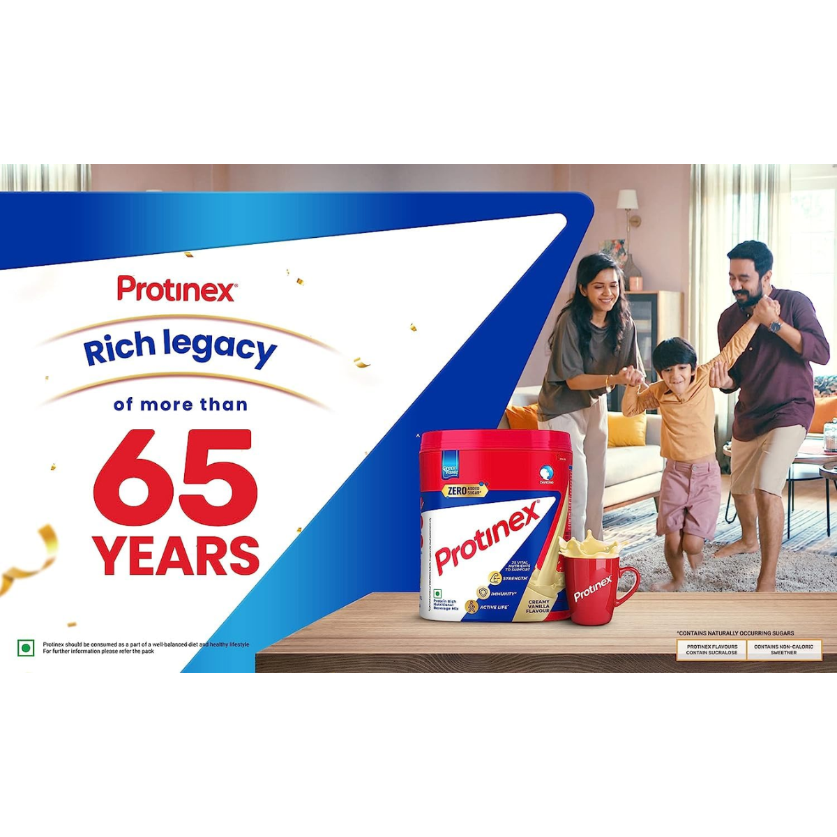 Protinex High Quality Protein | Nutritional Drink for Immunity & Strength Zero Added Sugar Creamy Vanilla Flavour | 400g - HEALTH AIM PHARMACY