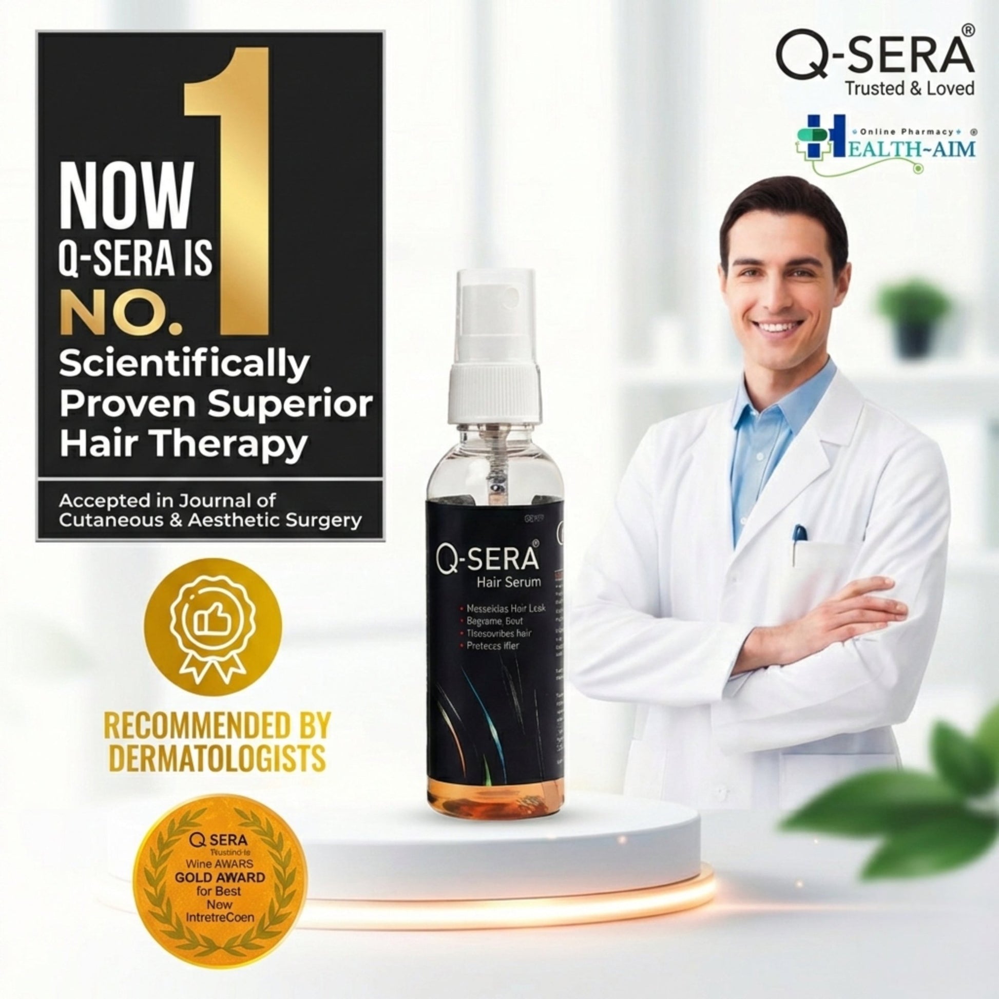 Q - Sera Hair Serum – Advanced Formula to Reduce Hair Loss & Repair Damaged Hair - HEALTH AIM PHARMACY