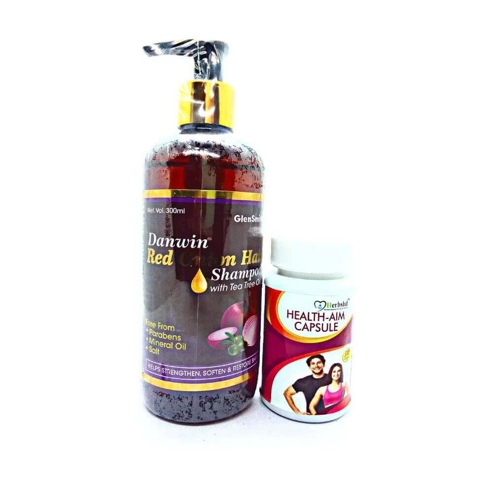 Reduce Red Onion Shampoo & Health Aim Capsule(combo) - HEALTH AIM PHARMACY
