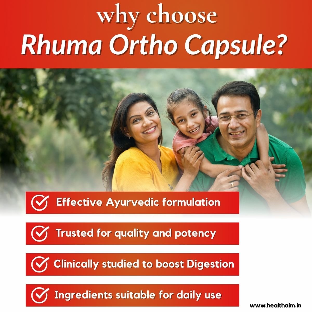 Rhuma Ortho Capsule To relieve chronic joint pain ( pack of 2) - HEALTH AIM PHARMACY