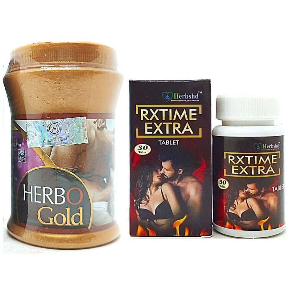 Rxtime Extra Tablet & Herbo Gold Powder (combo pack) - HEALTH AIM PHARMACY