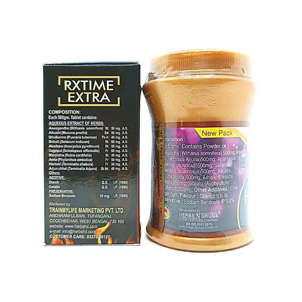 Rxtime Extra Tablet & Herbo Gold Powder (combo pack) - HEALTH AIM PHARMACY